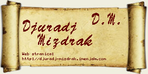 Đurađ Mizdrak vizit kartica